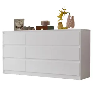 White 9 Drawer Dresser Modern Contemporary 9 Dresser Chest of Drawer for Living Room