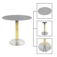 Table de salle à manger commerciale simple en acier inoxydable pour hôpitaux et restaurants, design moderne, installation facile
