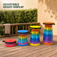 Tabouret portable Rainbow avec système de levage et gain de place, avec trous de traction pour pots de fleurs sur parapet ou haie, idéal pour balcon