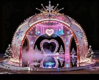 Arche et labyrinthe LED IP65 pour l'extérieur, thème flocon de neige de Noël et de Thanksgiving, pour parcs d'attractions, décorations de mariage