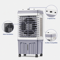 Refroidisseur d'air évaporatif FJ-820DL, fabricant OEM ODM, personnalisé, portable, 25L, 4500 CMH, vente en gros, directement de l'usine, fourniture pour la maison
