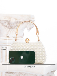 Dropshipping Shopify moda perla bolsos de noche estilo único celebridad embrague bolsos de hombro a granel al por mayor stock listo - Product Image 5