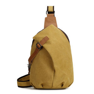 Bolso Bandolera Clásico Vintage Personalizado con Logotipo para Hombre, Bolso de Pecho Informal de Lona Impermeable de Algodón para Uso Diario - Product Image 1