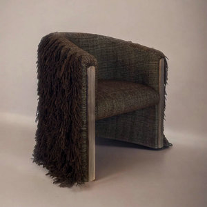 Heritage Craft Handmade Living Room Faux Wool Fringe <strong>Occasional</strong> <strong>Chair</strong> Wooden Formal Farmhouse Tassel Dining Room <strong>Chairs</strong> <strong>for</strong> <strong>Sale</strong> - Product Image 3