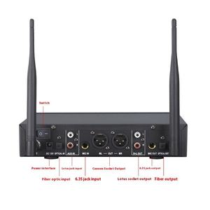 Microphone sans fil BHA N223+096 double canal avec Bluetooth <span class=keywords><strong>et</strong></span> port fibre optique, prix de gros usine 12 ans, OEM CE FCC - Product Image 5