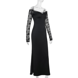 เดรสแม็กซี่เปิดไหล่เซ็กซี่สำหรับผู้หญิงแฟชั่น - Product Image 5