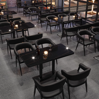 Ensemble de meubles de restaurant en vente Cabine de canapé à ossature en bois avec tissu en cuir