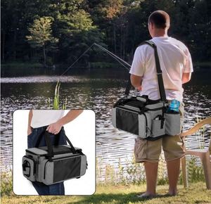 Free Sample Waterproof Good Quality Durable Fishing Bait Shoulder Fishing Bag With <b>Tackle</b> <b>Box</b> Bag Storage and Rod Holder - Product Image 6