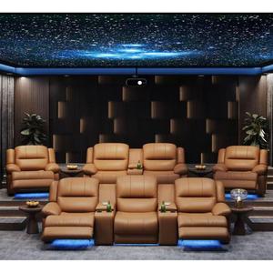 Luxury Artificial Leather Sectional <b>Sofa</b> Set with Massage & Adjustable Features Modern Design <b>for</b> Living Room & Bedroom Mall - Product Image 3