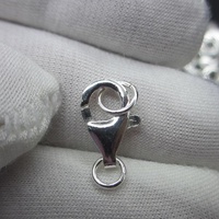 Accessoires de fermoir mousqueton en argent sterling 925 8mm 9mm 11mm 13mm pour la fabrication de bijoux et composants de bijoux
