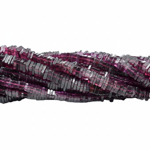 Cuentas de piedras preciosas de forma cuadrada lisa de granate natural, cuentas sueltas de piedra de hessonita de 4-6mm para la fabricación de joyas a precio mayorista - Product Image 1