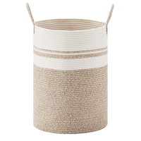 Panier de rangement élégant et moderne pour la chambre d'enfant - Panier à linge en corde tressée pour vêtements sales et jouets pour bébés