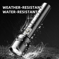Lampe torche tactique rechargeable par USB, mini lampes torche LED multifonctions, lumière extérieure haute luminosité