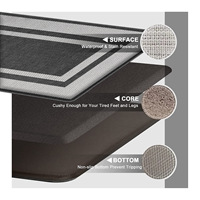 Tapis de cuisine antidérapant en mousse PVC 10 mm, style simplicité moderne, résistant à l'huile et facile à nettoyer