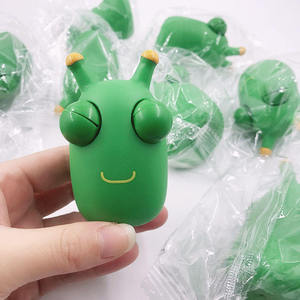 Creative Vegetable Worm Googly Eye Toy Decompression Artifact Pinch Music Decompression Vent Toys - Product Image 4