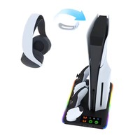 Support de refroidissement multifonctionnel Northpeak HA-8008 pour station de charge double ultra-mince avec crochet et lumière RGB noir/blanc