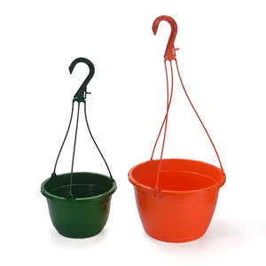Pots de fleurs en plastique suspendus de conception classique colorée avec cintre de plante d'intérieur Durable pour l'emballage de carton d'utilisation de balcon et de jardin - Product Image 1