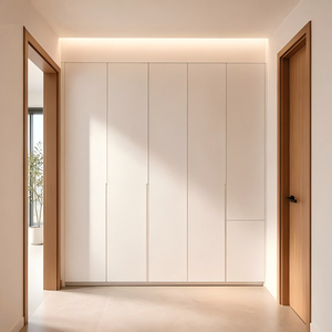 Sistema de <span class=keywords><strong>Armario</strong></span> Integrado Personalizado con Iluminación, Puertas de Vidrio y Nicho para Sentarse junto a la Ventana, <span class=keywords><strong>Armario</strong></span> Multifuncional - Product Image 2