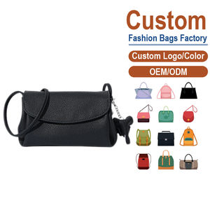 Cowhide <b>Small</b> Square <b>Bag</b> <b>Black</b> Minimalist Premium Niche Design Phone Crossbody <b>Bag</b> OEM Customization - Product Image 1