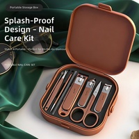 Kit de manucure élégant et minimaliste en alliage inoxydable, coupe-ongles précis, vert, 5 pièces, ensemble de manucure de voyage