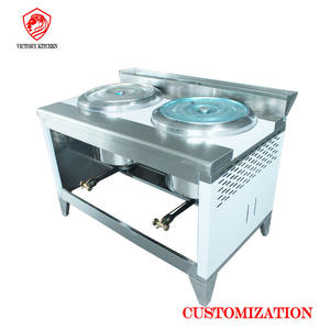 VICTORY KITCHEN Venta caliente Malaysian Special Stall fideos pot stand gama Kwali Range con dos quemadores de gas en el mercado - Product Image 2