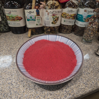 Bedak pewarna makanan merah alami cerah terbuat dari 100% bit kering warna intens untuk Frostings & Macarons