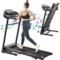 Caminadora Eléctrica Plegable con 3 Inclinaciones Manuales, Pantalla LED y Música, para Uso Doméstico y Comercial, Equipo de Fitness al por Mayor