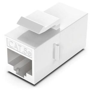 Connecteur RJ45 - connecteur réseau Cat5e UTP, lot de 5 unités, couleur blanche, idéal pour les connexions haute vitesse. - Product Image 1