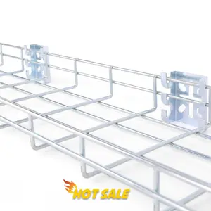 High Quality Production Custom Color Silver Stainless Steel 304 Grid Type Wire Mesh Cable Tray