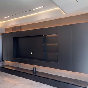 Elegante Mueble de Salón y Aparador Minimalista Moderno Hecho a Medida con Mueble para <span class=keywords><strong>TV</strong></span> de Alta Gama para Apartamento - Product Image 2