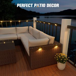 IP65 Waterproof Rechargeable Solar Step <b>Light</b> <b>Light</b> <b>Sensor</b> for Outdoor Deck Staircase Corridor Garden Decor <b>LED</b> ABS/PC Material - Product Image 2