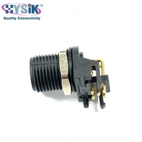 Conector Impermeable M12 de Plástico de 5 Pines con Código A, Macho, de Ángulo Recto, para Montaje en PCB, para Sensores Marinos N2K
