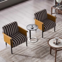 Fauteuil de détente moderne en teck doré, écologique, pour chambre à coucher, salon, salle à manger, hôtel et réception d'hôtes