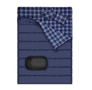 Tùy Chỉnh Phổ Biến Hai Lớp Chống-Cắn Zip Nước Nóng Xách Tay Semi-Hình Chữ Nhật Cắm Trại Túi Ngủ Cotton Giang Tô OEM Người Lớn - Product Image 1