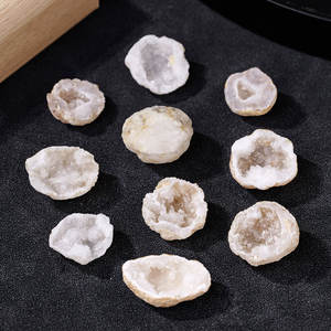 Commercio all'ingrosso naturale di agata bianca Geode miniera Standard di pietra grezza taglio marocco agata cava Geode Mini Geode decorazione, decorazione - Product Image 5