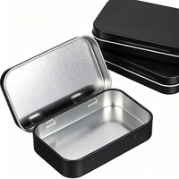 Boîte en étain ronde personnalisée avec logo sur mesure, conteneur en métal pour bonbons, étui en étain avec couvercle à charnière pour emballage de menthes, biscuits, bougies