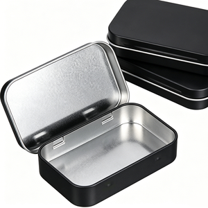 Personalized Round <b>Tin</b> Box Custom Logo Metal Candy <b>Tin</b> Container with Hinged Lid <b>Tin</b> Case for Mints Cookies <b>Candle</b> Packaging - Product Image 2