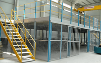 Plateforme en acier Q235 soudée, intégrée pour entrepôt et bureau, avec escalier et garde-corps