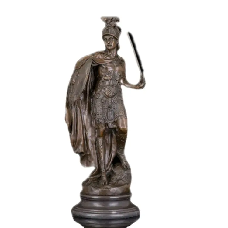 Bronz ve Metal heykeller antik batı askerler