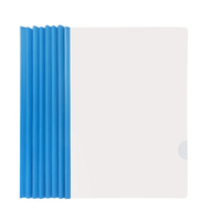 Plieuse de présentation A4 personnalisée de luxe en usine Pliage de classement de fichier de documents à barre latérale recyclable et écologique en PP