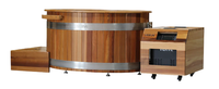 Baignoire ovale en bois pour bain froid, bain de glace en cèdre rouge pour athlètes, spa extérieur