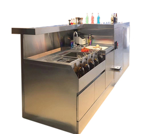Kitlalog Station de bar à cocktails en acier inoxydable 304, conception personnalisée, équipement de barman, station de travail pour cocktails - Product Image 2
