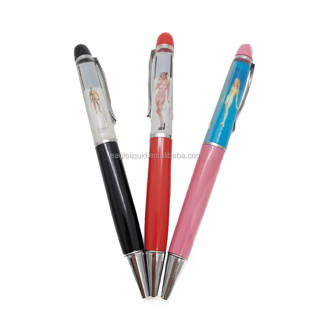 قلم حبر جاف ، مستلزمات مكتبية, قلم حبر بلاستيك للسيدات ، قلم حبر جاف بدون وصلات ، يصلح كهدية