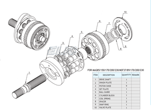 Moteur de translation pour excavatrice PC130-8 MAG-85VP-1800E 21M-60-21100 21M-60-22100 – Réducteur final hydraulique de remplacement - Product Image 6