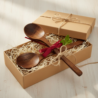 Cuillères en bois personnalisées avec gravure de logo, cuillères à mélanger, à remuer, à déguster, à long manche ovale, pour la cuisine