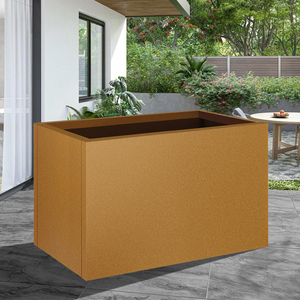 Pot de fleurs moderne en acier inoxydable pour l'extérieur / Pots de plantes décoratifs avec éclairage LED pour la décoration de la maison et du jardin / Pots de fleurs pour le jardinage - Product Image 6