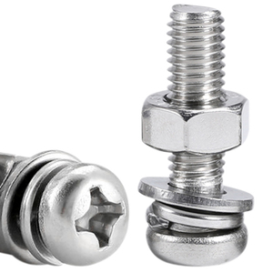 Juego de tornillos y tuercas de acero inoxidable 316, tornillos de máquina de cabeza redonda con arandelas planas, M2.5 M3 M4 M5 M6 - Product Image 1