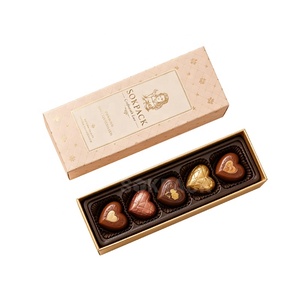 Boîte cadeau rectangulaire de luxe personnalisée pour chocolats avec ruban, emballage rigide en papier pour bonbons en forme de cœur - Product Image 6