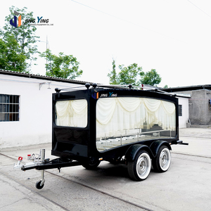 Remolque Fúnebre de Lujo Negro de Doble Eje con Ventanas Grandes y Cortinas, Precio de Fábrica para Servicios Funerarios - Product Image 4
