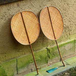 Handmade Bamboo Woven Fan Anji Origin Round Fan Summer Cooling Chinese <b>Retro</b> Waist Fan - Product Image 3
